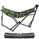 Tranquillo Uniki Adjustable Hammock with Stand for Indoor and Outdoor, Camo
