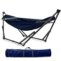 Tranquillo Uniki Hammock, Sturdy Steel Stand,Outdoor & Indoor Hammock, Navy