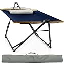 Tranquillo Unity Canvas Hammock with Stand, Family Size, Navy