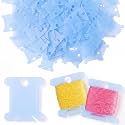 Tranqun 500 Pcs Plastic Embroidery Floss Bobbins, Thread Organizer,Blue