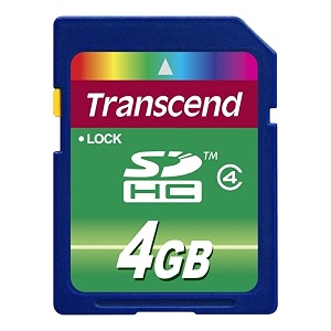 transcend 4gb sdhc memory cardclass 4