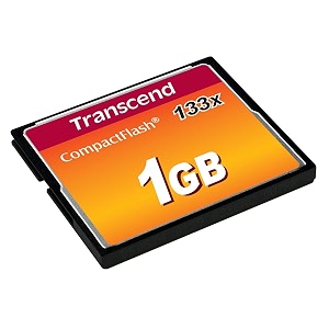transcend compact flash 1gb standard 133x memory card ts1gcf133