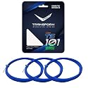 Vicky Transform Badminton String 10.5 mm Length Durable Plastic Polyurethane Coating High Flexibility Racket Wire (Pack of 3, White)