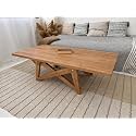 Transformer Table 2in1 Dining/Coffee Table | North American ash Wood | Handiwork | Dining Table | Height Adjustment Handmade Narrow Table (L55'')