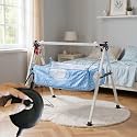TinyTyke Automatic Cradle for Baby - Electric Swing Cradle w/Adjustable Speed - Semi-Foldable Frame with Blue Cradle Cloth & Mosquito Net - Baby Palna/Jhula for Kids of 0 to 3 Years