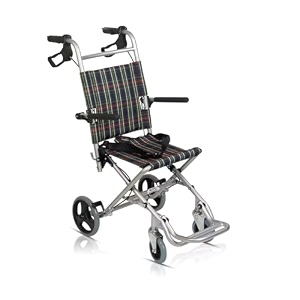 vms careline trip ultra lightweight travel wheelchair for elderly amp adults  foldable portable transit wheelchair  aircraft cabin friendly amp easy carry  hand brakes safety belt amp compact design