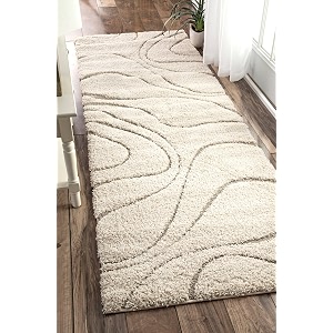 Transitional Flames Shaggy Carpet for Living Room