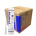 Translucent BioSeal 100% RTV Silicone Sealant Caulk General Purpose, Waterproof and No Odor 10.1 Ounce Cartridge -Translucent 25 Set
