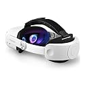 TRANSNOVO Compatible with Oculus Quest 2 Head strap, VR Accessory for Meta Quest 2, One-Button Retractable Lightweight Elite Strap (Quest 2 Elite VR Head Strap)