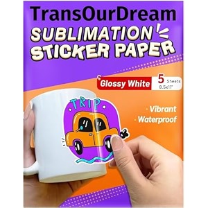 transourdream glossy sublimation sticker paper 85x11 5 sheets