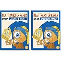 TransOurDream Heat Transfer Paper for Laser &amp; Inkjet Printer (10 Sheets, 8.5x11", Dark) Iron on Transfers for Dark Fabric, Printable Heat Transfer Vinyl for T Shirts (Pack of 2)