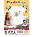 TransOurDream Light 4.0 Plus Heat Transfer Paper T-Shirt Drawing Paper & Painting Iron on Transfers Printable Vinyl Htv for Light White Fabrics 5 Sheets A4 for Kids Artist（TOD-L4P-5)