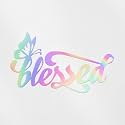 Transparent Decal Stickers of Butterfly Blessed Christians (Hologram) Premium Waterproof Vinyl Decal Stickers for Laptop Phone Accessory Helmet Car Window Mug Tuber Cup Door Wal ANDstic501344HO040522