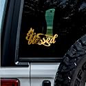 Transparent Decal Stickers of Butterfly Blessed Christians (Metallic Gold) Premium Waterproof Vinyl Decal Stickers for Laptop Phone Accessory Helmet Car Window Mug Tuber Cup Doo ANDstic501343GO040522