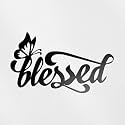Transparent Decal Stickers of Butterfly Blessed Christians (Black) Premium Waterproof Vinyl Decal Stickers for Laptop Phone Accessory Helmet Car Window Mug Tuber Cup Door Wall D ANDstic501343BL040522