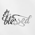 Transparent Decal Stickers of Butterfly Blessed Christians (Metallic Silver) Premium Waterproof Vinyl Decal Stickers for Laptop Phone Accessory Helmet Car Window Mug Tuber Cup Door Wa ANDeduc501342SI