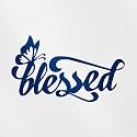 Transparent Decal Stickers of Butterfly Blessed Christians (Navy Blue) Premium Waterproof Vinyl Decal Stickers for Laptop Phone Accessory Helmet Car Window Mug Tuber Cup Door Wa ANDstic501343AB040522