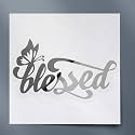 Transparent Decal Stickers of Butterfly Blessed Christians (Metallic Silver) Premium Waterproof Vinyl Decal Stickers for Laptop Phone Accessory Helmet Car Window Mug Tuber Cup Door Wa ANDauto501343SI