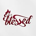 Transparent Decal Stickers of Butterfly Blessed Christians (Burgundy) Premium Waterproof Vinyl Decal Stickers for Laptop Phone Accessory Helmet Car Window Mug Tuber Cup Door Wal ANDSKUS501345RE080322