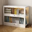Transparent Display Cabinet with 3-Sided View, Perfect for Living Room, Bedroom, Home Office, Modern Showcase for Collectibles, Jewelry, and Decor
