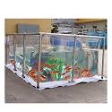Transparent Fish Pond Swimming Pool Above Ground for Garden - Fully Support Fish Breeding, Customizable Water Tank - Temporary &amp; Visible Pool