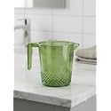Transparent Green Plastic Jug with Diamond Textured