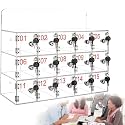 Transparent Wall-Mounted Safe for Mobile Phones,with Locks &amp; Keys,Perfect for Classrooms,Offices,Gyms &amp; Schools - Secure Storage Solution,15Slots