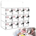 Transparent Wall-Mounted Safe for Mobile Phones,with Locks &amp; Keys,Perfect for Classrooms,Offices,Gyms &amp; Schools - Secure Storage Solution,12Slots