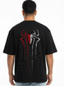 TRANZMOG Printed Men Round Neck Black T-Shirt