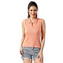 TRASA Womens Sleeveless Rib Knitted Cotton Racer