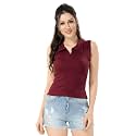 TRASA Womens Sleeveless Rib Knitted Cotton Racer