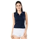 TRASA Womens Sleeveless Rib Knitted Cotton Racer