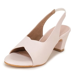 TRASE Ankle Strap Pointed Toe Block Heel