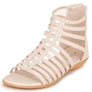 TRASE Flats Gladiator With Zip Closure For