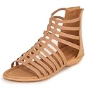 TRASE Flats Gladiator With Zip Closure For