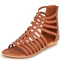 TRASE Flats Gladiator With Zip Closure For
