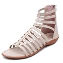 TRASE Flats Gladiator With Zip Closure For