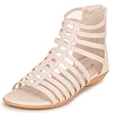 TRASE Flats Gladiator With Zip Closure For