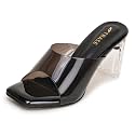 TRASE Transparent Block Heels for Women Stylish