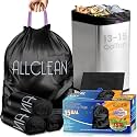 Trash Bags 15 Gallon Tall Kitchen Drawstring Garbage Bag Fit 13-15 Gal Bins