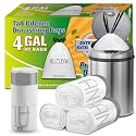 Trash Bags 4 Gallon Small Kitchen Drawstring Garbage Bags, Fit 2-4 Gal Bins