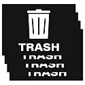 Trash Stickers, Black, 7" x 10" (Pack of 4)