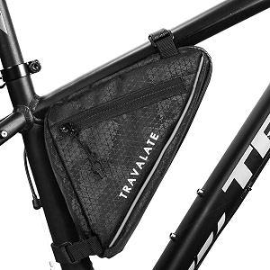 travalate bicycle bag cum sling bag- frame bag for bicycle lock  tools  bike pouch  reflective strip