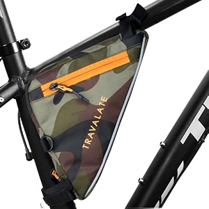 travalate bicycle bag cum sling bag- frame bag for bicycle lock  tools  bike pouch  reflective strip