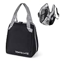 TRAVALATE Leakproof Insulated Lunch Bag - Charcoal Black