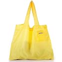 Travel Blue The Mini Bag Foldable Shopping Tote Bag, 32L Capacity, Lightweight Reusable Travel Bag, Compact Packable Grocery & Beach Bag, Yellow