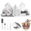 Travel Bottle Cleaner Kit, 6-in-1 Baby Bottle Brush Set with Silicone Brush