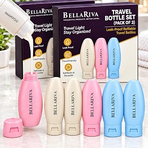 Travel Bottle Set for Toiletries Set of