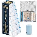 Travel Compression Bags, 35 Pack Vacuum Storage Bags with 1500mAh Rechargeable Battery, Vacuum Seal Bag for Space Saving Clothes, Blanket, Duvets, Pillows, Comforters, Travel Essentials, Luggage