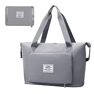 travel duffed tote bag waterproof fold-able and expandable weekender bag for swim sports gym bag grey04 x-large modern